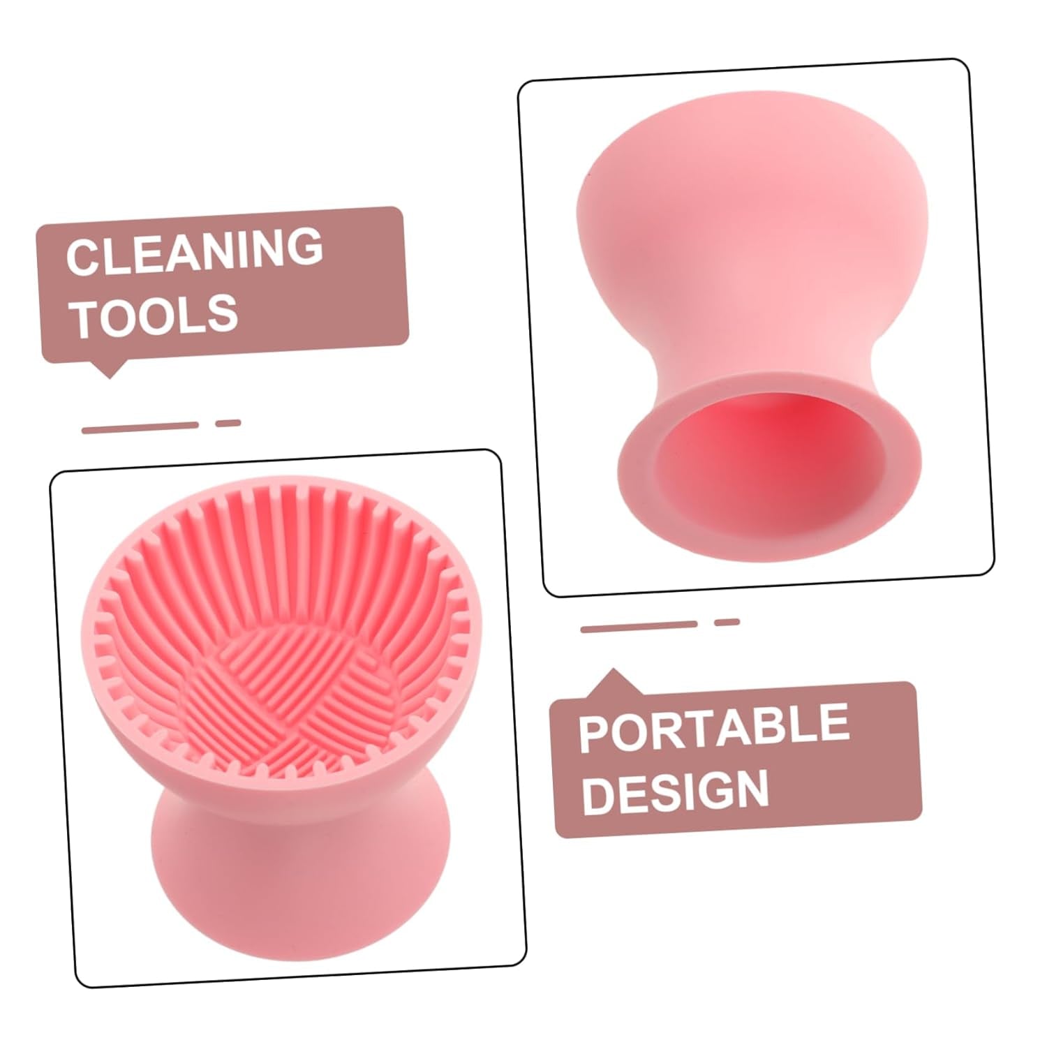 Small Makeup Brush Cleaner Cup Silicone Makeup Brush Cleaner for Women Makeup Brush