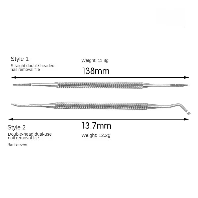 1Pcs Double Ended Pedicure File Satin Edge Ingrown Toe Nail Lifter File Professional Paronychia Toenail Care Manicure Clean Tool