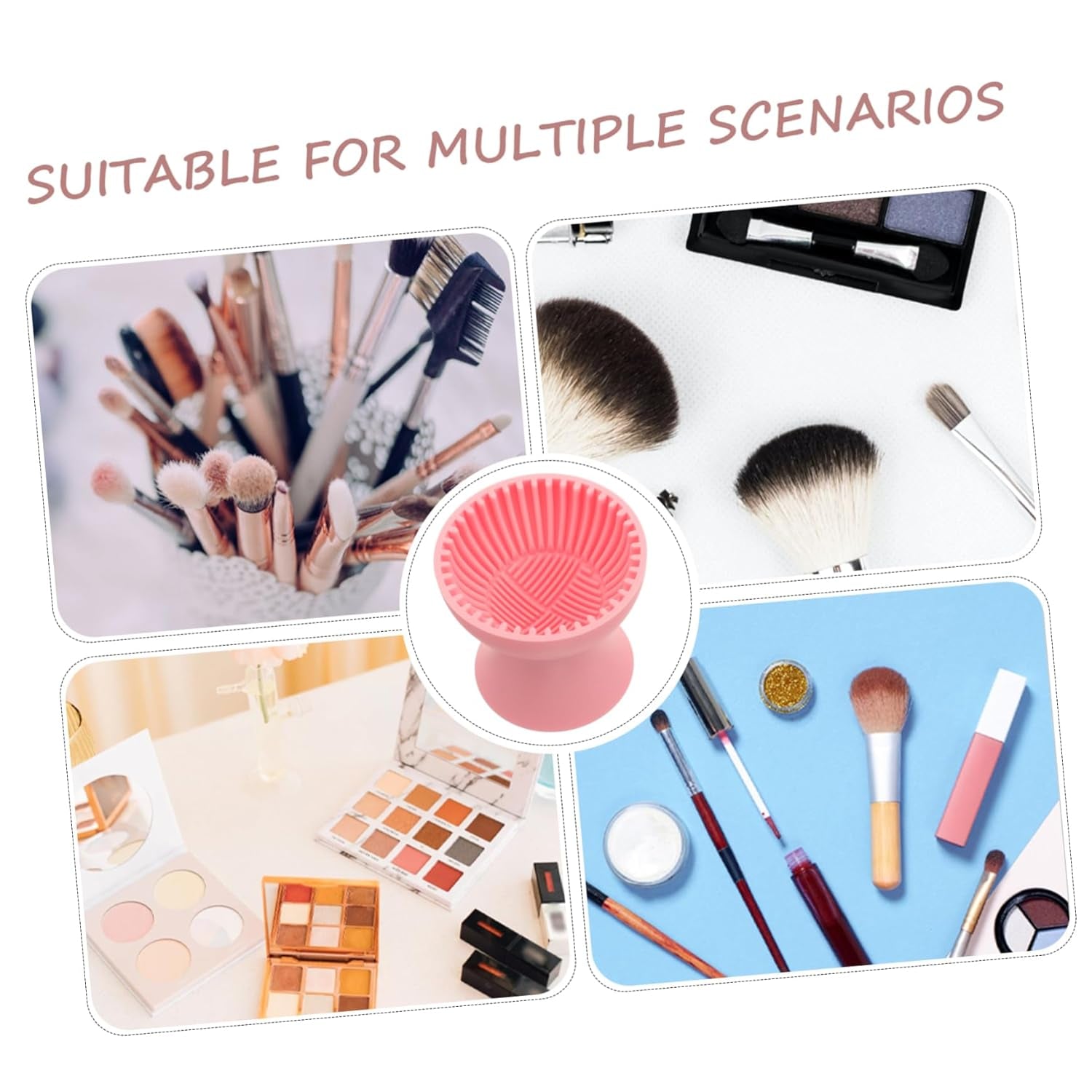 Small Makeup Brush Cleaner Cup Silicone Makeup Brush Cleaner for Women Makeup Brush